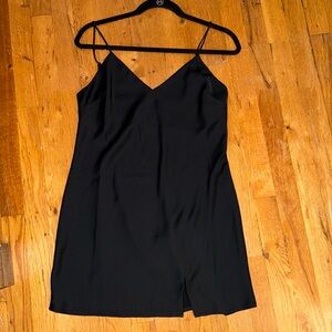 Black silk mini dress size XS